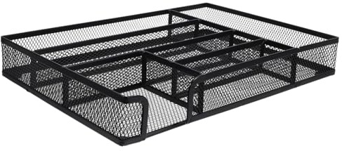 Lurrose Organiseur De Bureau À 6 Compartiments Organiseur De Tiroirs Porte-stylo Crayon Moderne Esthétique Peu Encombrant Facile À Nettoyer 32 X 22 X 4 6 Cm