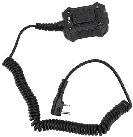 Srliya U94X Push to Talk Radio U94X Push to Talk Adapter Coiled Cable 2 Way Radio Headset Adapter for TYT for UV82 UV6R BF888S