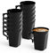 MATANA 150 Schwarze Hartplastik Kaffeebecher, 255ml - Kaffee, Tee, Schokolade, Heiße & Kalte Getränke - Stabil & Mehrweg - Camping, Hochzeiten, Picknick, Grillabende, Outdoor-Events, Partys