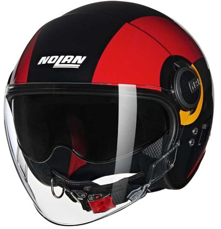 NOLAN HELMET N21 VISOR 06 BICROMO 350 L, Black/Red/Orange