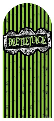 Star Cutouts SC4661 Beetlejuice 1988 Green Backdrop – 185cm Cardboard Cutout for Themed Parties & Movie Decorations