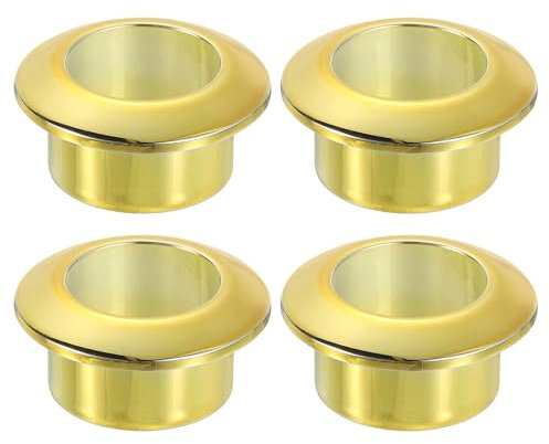 QUARKZMAN 4 Pcs 0.71 Pouce (18mm) Passe-Câbles En Nylon, Couverture De Trou Pour Câbles En Plastique, Organisateur De Fils Et Câbles Pour Bureau D'ordinateur Et Armoire, Doré