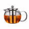 Tetera Tetera de borosilicato de borosilicato Tetera de tetera resistente al calor de té Infusor Home Office Glass Flower Tea Tea (950 ml de talla)