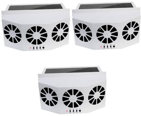 ABOOFAN 3 Piezas Ventilador De Coche Escape De Ventana De Coche Con Energía Solar Pequeño Ai Frío Motorizado Enfriamiento Radiador Ventilador Solar Estacionado Abdominales