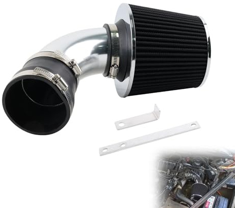 VVORHSBELL Short Ram Air Intake Kit Compatible with 1999-2005 BMW E46 323i 325i 328i 330i M54 I6 Engine High Performance Aluminum Intake System Washable Air Filter, Horsepower Boost