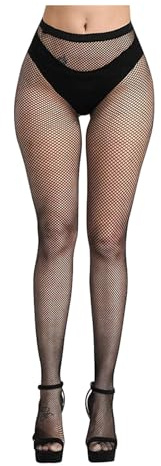 AOMIG 2 ST Svarta nätstrumpbyxor för kvinnor, Strumpbyxor Fisknätstrumpor, Nätstrumpbyxor Strumpor, Höga strumpor Sexig outfit, Strumpbyxor med hög midja, One Size Fit All