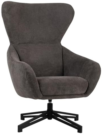 MR. DEKO Ohrensessel Marconia drehbar | Eleganter Relaxsessel mit geschlossener Rückenlehne und gepolsterten Armlehnen | Lesesessel Wohnzimmer | Gemütlicher Fernsessel | Chair