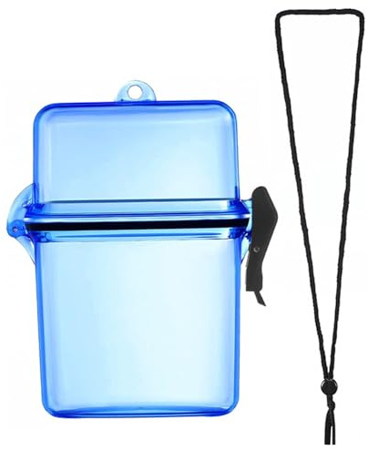 Syglawnd Kleine wasserdichte Box, Trockenbox, wasserdicht, transparent, luftdicht, trocken, mit Seil, Unterwasserbehälter für Surfen, Kanu, Kajak, Wassersport