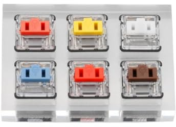 RBoand Acryl-Schaltertester 2X3 Choc Low-Profile-Schalter Braun Weiß Rot Dunkelgelb Blau Orange SMD RGB Kompatibel mit mechanischer Tastatur