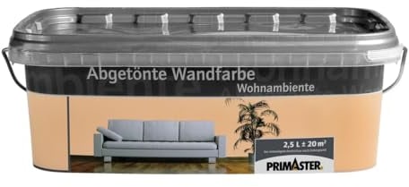 Primaster Wandfarbe Wohnambiente 2,5L Terracotta Matt Innenfarbe Deckenfarbe