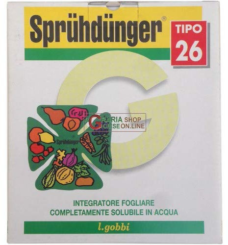 GOBBI SPRUHDUNGER Tipo 26 CONCIME FOGLIARE N.P.K. 15.28.20 con MICROELEMENTI kg. 10