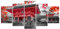 decomonkey - Impression sur Toile Intissé Architekture Paysage 200x100 5 Pièces - Tableau Décoration Appartement Cadre en Bois Déco Salon Peinture sur Toile Maison Architecture japon orienter zen