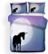 Galaxy Einhorn Bettwäsche Set Romantischer Sternenhimmel Einhorn Stern Planet Meteor 3D White Horse Printing Bettbezüge Mit Reißverschluss Weiche Anti-Falten Atmungsaktive (A,135x200 cm)