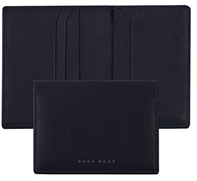 Hugo Boss Kartenetui Storyline Darkblue Leder, Größe: ca. 10,5cm x 8cm, HLC009N, Blau