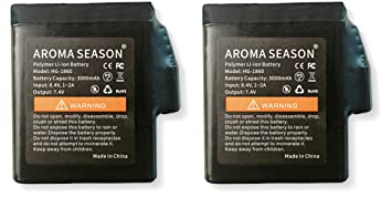 Aroma Season Backup-Batterie × 2 7,4 V 3000 mAh für beheizbare Handschuhe Modelle Casual, Snow, Colored, Kids