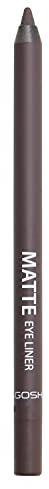 GOSH Matte Eyeliner in klassischem Braun I cremig weiche Textur für einfaches Auftragen I hohe Deckkraft, ideal für Smokey Eyes I perfekt zu Maskara I vegan & parfümfrei I 005 Mole