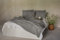 Ger3as Leinen Bettwäsche Set 100% Natur Leinen Stonewashed, Naturfaser, mit Hotelverschluss (Grau, 200 x 200 cm, 2St. 80 x 80 cm)
