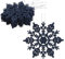 Christmas Concepts® Pack of 12-10cm Glitter Snowflake Hanging Decorations - Christmas Decorations (Midnight Blue)