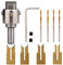 YQYAZL Wooden Bead Maker Drill Bit, 6-12mm 4Pcs Carbide Wood Milling Cutter Set Blade Woodworking Molding Tool Kit for DIY Jewelry Making