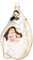 BRUBAKER Maria und Jesus unter dem Schutz des Gott Vaters Weiß Gold - Handbemalte Weihnachtskugel aus Glas - Mundgeblasener Christbaumschmuck Figuren Lustig Deko Anhänger Baumkugel - 13,9 cm