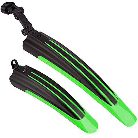Taeku Schutzbleche, Universal Fahrrad Schutzblech Set Vorne Hinten Fahrradschutzblech Radschutz Fahrrad Schmutzfänger für MTB Citybike 20-26 Zoll Räder (Grün)