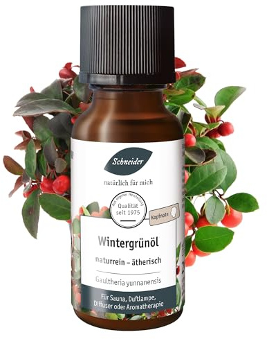 Saunabedarf Schneider Wintergrünöl – ätherische Ölmischung naturrein – 20 ml Inhalt – wohltuender Lufterfrischer