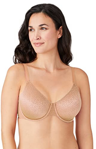 Wacoal Women's Back Appeal Unlined Full Coverage Underwire Bra, 855303, Praline, 38DD