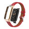 T-BLUER Compatible avec Xiaomi Mi Band 7 Pro Bracelets,Mi Smart Band 7pro Accessoires de Bracelet en Cuir de Remplacement avec Cadre en Métal pour Mi Band 7 Pro Intelligent Bracelet,Rouge
