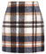 Damen Kariert Röcke Elegant Figurbetont Minirock mit Plaid Unsichtbarer Reißverschluss A Linie Hohe Taille Herbst Kurze Freizeitrock Bleistiftrock Arbeitsrock (01 Braun, L)