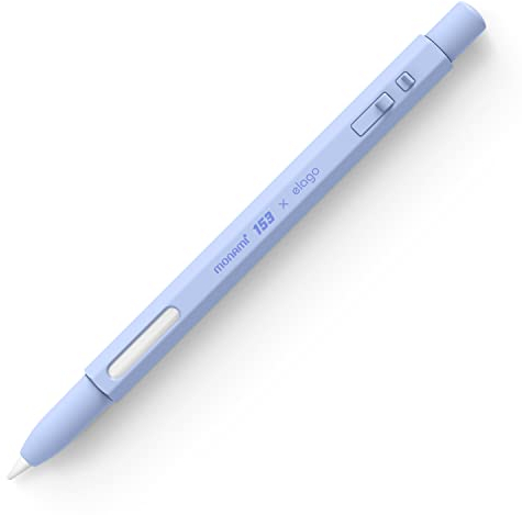 elago x MONAMI Pencil Case Compatible with Apple Pencil Pro and Apple Pencil 2, Durable Silicone, Protective Holder Skin, Classic Design, Compatible with Magnetic Charging and Double Tap (Violet)