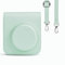 Rieibi Housse pour Instax Mini 12 - Étui de Protection en Cuir PU pour Appareil Photo Instantané Fujifilm Instax Mini 12 - Étui Amovible avec Bandoulière - Vert