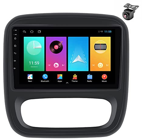Android 12 Radio para Renault Trafic 3 para Opel Vivaro B 2014-2018 2 DIN de Coche NAVEGACIÓN con Pantalla Táctil 9 Pulgadas Reproductor Multimedia autoradio Estéreo Carplay Auto (M100S 4core 1+16G)
