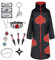 JMOCD Akatsuki Mantello Costume da travestimento per bambini, adulti, Halloween Fan Degli Anime, Akatsuki Cappotto per Carnevale (XXL)