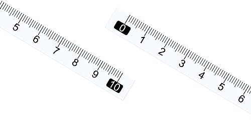 Kozelo 10pcs Adhésif Ruban Mesure Métrique - [10cm x Gauche vers Droite Lecture] Étanche Collant Règle Ruban Adhésif pour Travail Banc Scie Table, Blanc
