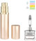 Fiwecos Atomizador de perfume rellenable, vacío, mini botellas de perfume, no requiere embudo o gotero, atomizador portátil de 5 ml para viajes y salidas (oro rosa)