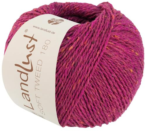 LANA GROSSA Landlust Soft Tweed 180 | Klassisch verzwirntes Tweedgarn aus Schurwolle mit mehrfarbigen Noppen | Handstrickgarn aus 100% Merinowolle | 50g Wolle zum Stricken & Häkeln | 180m Garn FB119