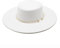 Französischer 10 cm breiter Zylinder Wind Wolle Filz Fedoras Hut Hochzeitskleid Hut, weiß, One size