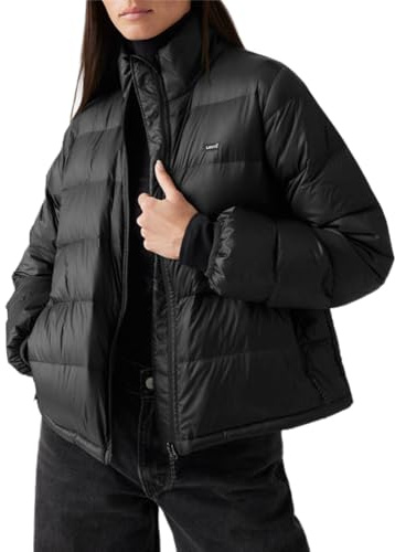 Levi's Women's Packable Puffer Chase Jacket, Caviar, XXS