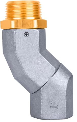 GRYVOZE 1 Inch NPT Fuel Hose Swivel - Multi Plane 360° Rotating Connector for Fuel, Water, Diesel, Gasoline, Kerosene Transfer Pumps, Tanks, and Nozzles