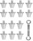 14 tacos de fútbol para Nike Puma Umbro Lotto Mizuno rosca M5 Studs de repuesto de fútbol de aluminio con llave para jugadores de fútbol (11 mm x 8 + 13 mm x 6), plateado, 8*11mm+6*13mm