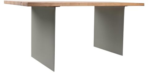 modernLOFTart Stahlwange Grau - Massive Tischbeine - 2 Stück Tischfüße -Tischplatten Esstisch DIY - Tischgestell Metall – Stahlplatten - Breite 40cm