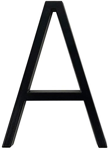 TAIGUHUI Hausnummer 125mm Floating House Number Buchstaben Big Modern Door Alphabet Home Outdoor 5 in.Black Nummern Adresse Plaque Dash Slash Zeichen # 0-9 Hausnummernschild (Color : A)