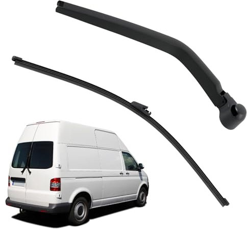 Hinterer Scheibenwischerarm Ersatz für VW Transporter T5 2003-2015/T6 2015-2024/Caddy 2003-2019, Heckscheibenwischer&Heckwischerarm, Auto Heckwischerblatt Wasserdicht Heckscheibenwischerarm (Rechts)