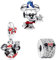 Doyafer 925 Sterling Silber Mauskopf Stern Schnur Charm Armband Damen Perlen Charm Anhänger Geburtstagsschmuck Geschenk 3er-Pack