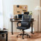 Sweetcrispy Bürostuhl Ergonomisch,Schreibtischstuhl mit Kopfstütze Lendenwirbelstütze,90-150°Verstellbarer Ergonomischer Computerstuhl Drehstuhl,Gaming Office PC Stuhl für Arbeit Ruhe,Schwarz