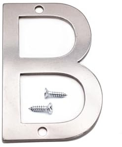 NanTun 2-Inch Modern Stainless Steel House Numbers with Screws - Letter B