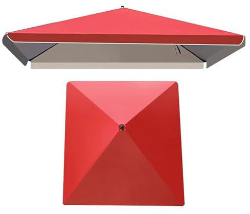AVSMGP Recambio Sombrilla 6 Varillas para Sombrilla De Patio 2 X 2M, 3,2 X 2,5M Funda De Repuesto para Sombrilla Rectangular Anti-UV para Mesa De Mercado De Patio,Rojo,3.2mx2.5m(10.5'x8')