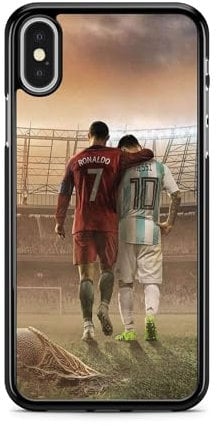 Générique Case for iPhone X/XS Silicone TPU Ronaldo Messi Football Star Madrid Barcelona CR7 Suarez M bappe 8 Ref 8