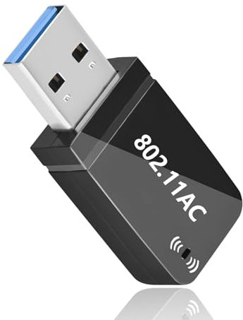 1300Mbps Wireless WiFi Adapter for PC 2.4GHz/5GHz High Gain Wireless Dual Band USB WiFi Adapter for PC Desktop Laptop Tablet Supports Windows 11/10/8/7 Gigabit WiFi Receiver Transmitter