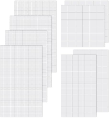 JIEYAO 1260 Stück 3D Klebepads Doppelseitig, Schaumstoff Klebestreifen Weiß Selbstklebend Klebepads für für Papier Kunststoff Metall 8 Blatt Beidseitiges Klebeband Klebepunkte 6/12/16 mm